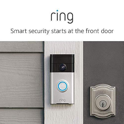 Ring Video Doorbell with HD Video, Motion Activated Alerts, Easy Installation - Satin Nickel - Kayboxtore