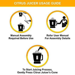 Pulp Control Citrus Juicer, Brushed Stainless, Black/Stainless - Kayboxtore