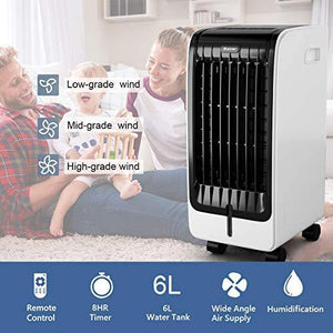 Portable Evaporative Air Cooler with Fan & Humidifier Bladeless Quiet. - Kayboxtore