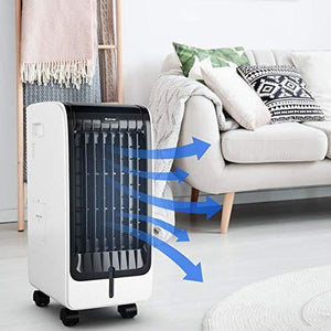 Portable Evaporative Air Cooler with Fan & Humidifier Bladeless Quiet. - Kayboxtore