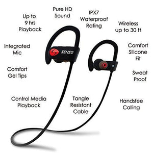 Bluetooth Headphones, Best Wireless Sports Earphones. - Kayboxtore